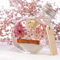 【作りたて！】すずめのまいにち　春冬セット　桜色と空色のふたつの季節を感じられる可愛らしいすずめのペアハーバリウム　 3枚目の画像