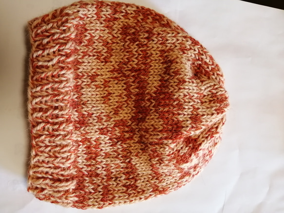 ハンドメイド毛糸の帽子 1枚目の画像