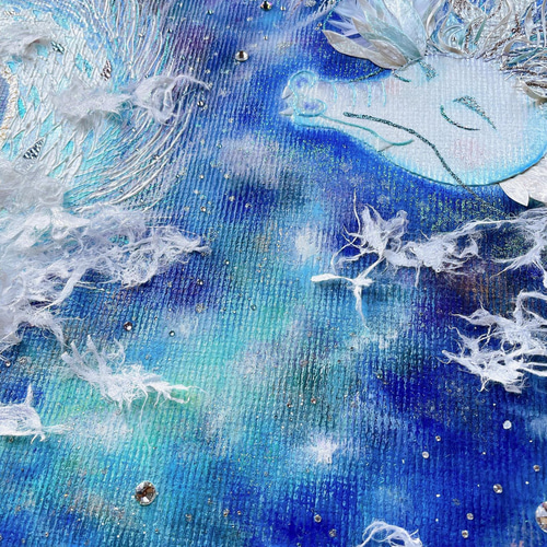 龍の絵画【1点物原画】宇宙龍～龍の絵 送料無料～ Dragon