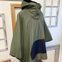 促銷價★時尚露營❤️男女通用雨披外套卡其色（男L~2L，女LL~3L） 第7張的照片