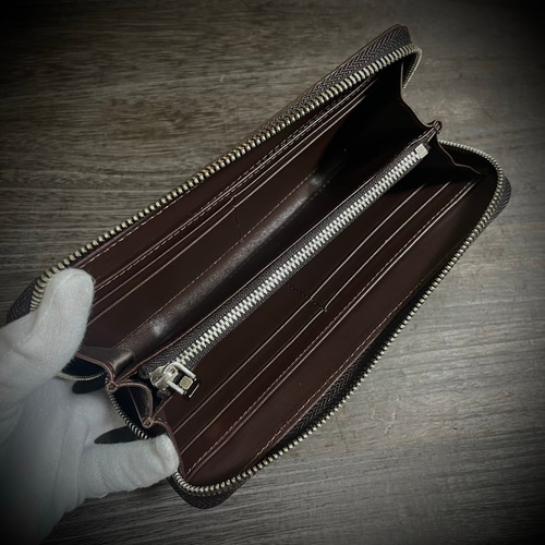定番の長財布 クロコダイル 長財布 大容量 ブラウン メンズ カード12枚  