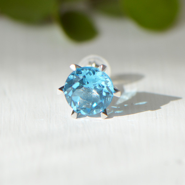 K18  ブルートパーズ  シングルピアス  CB031BS