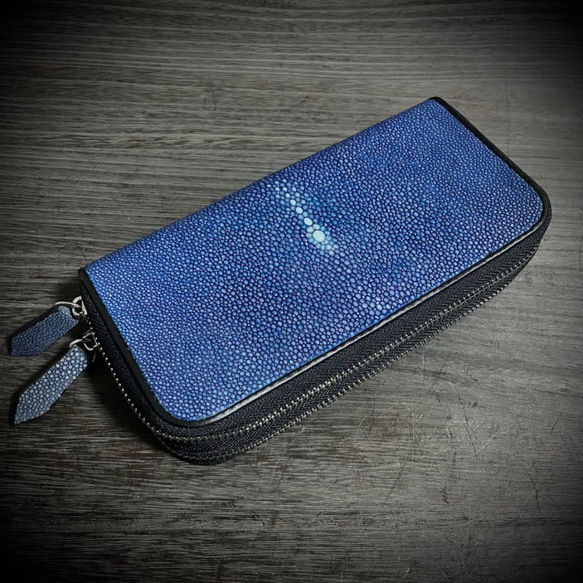 スティングレイ メンズ財布 特大容量 ダブルファスナー 長財布  