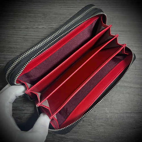 スティングレー 長財布 ポリッシュ加工 ウォレット
