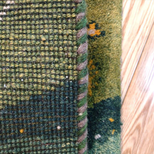 【クリスマス】ペルシャ　ギャッベ ミニマット 41×38.5 緑　犬　鳥 Creema限定目玉品】ペルシャ ギャッベ 玄関マット 88x60cm 鳥