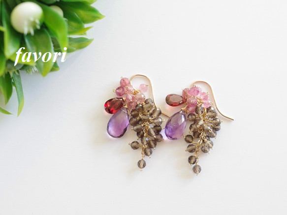 花束ピアスMini② 14Kgf