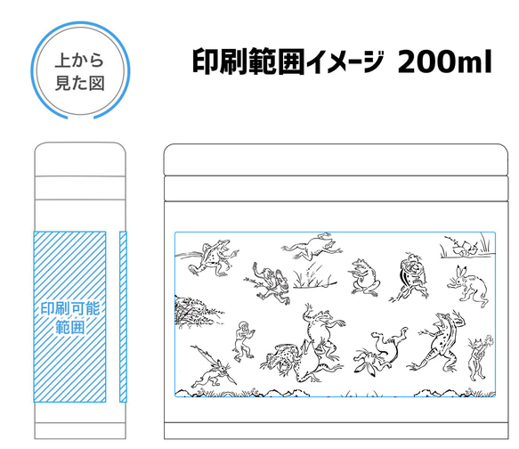 【サーモステンレスボトル】 鳥獣戯画 ☆国宝☆ 真空2重構造 水筒 保温 保冷 鳥獣人物戯画 和 絵画 芸術 アート 5枚目の画像