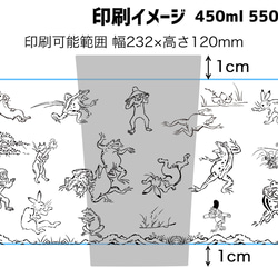 【テンレスタンブラー】 鳥獣戯画 ☆国宝☆ 真空2重構造 水筒 保温 保冷 鳥獣人物戯画 和 絵画 芸術 アート 5枚目の画像