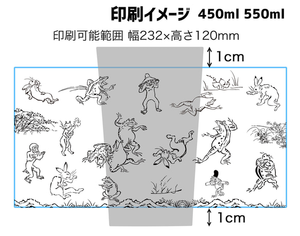 【テンレスタンブラー】 鳥獣戯画 ☆国宝☆ 真空2重構造 水筒 保温 保冷 鳥獣人物戯画 和 絵画 芸術 アート 5枚目の画像