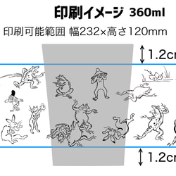 【テンレスタンブラー】 鳥獣戯画 ☆国宝☆ 真空2重構造 水筒 保温 保冷 鳥獣人物戯画 和 絵画 芸術 アート 4枚目の画像