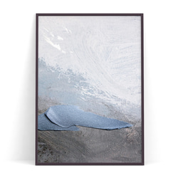 アートポスター【 ブルーメタリック 】北欧アートでお部屋の模様替え  青  抽象画 アブストラクト 4枚目の画像