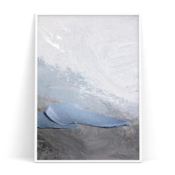 アートポスター【 ブルーメタリック 】北欧アートでお部屋の模様替え  青  抽象画 アブストラクト 3枚目の画像