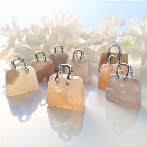 桜の陶芸小物と天然石のワイヤーアクセサリー、バッグチャーム 0b364c92b9a3262b3ae2af38c47fef