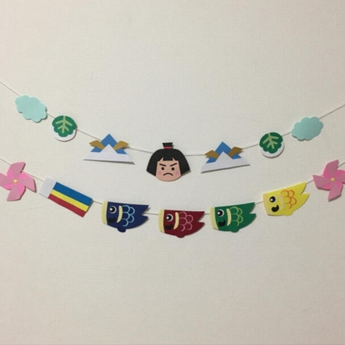 送料無料》壁面飾り 5月 こいのぼり ガーランド その他アート minimini