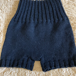 手編み毛糸のパンツ　大人Lサイズ　メリノウール使用 1枚目の画像