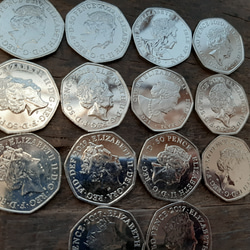 エリザベス女王 イギリス 英国本物50ペンスコイン 14個 2016年~2022年 8枚目の画像