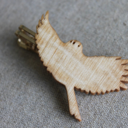 シマエナガ木製ネクタイピン 4枚目の画像