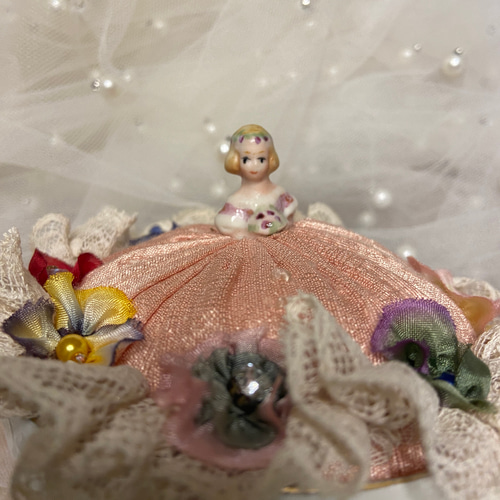 ミニミニハーフドールのピンクッション・ヴィンテージティー