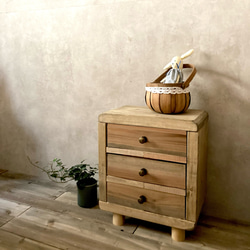 サイズオーダー可】【引取可】無垢材キャスター付おもちゃ収納 収納