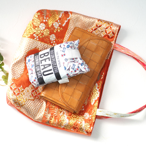 西陣織】着物帯リメイクバッグ（帯リメイク/伝統工芸/京都西陣/着物