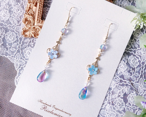 ネモフィラ ひとしずくピアス／イヤリング ピアス（フック・チェーン