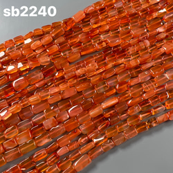 高品質カーネリアン スクエア型ビーズ 連 sb2240 天然石 pinky 通販