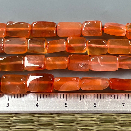 高品質カーネリアン スクエア型ビーズ 連 sb2240 天然石 pinky 通販