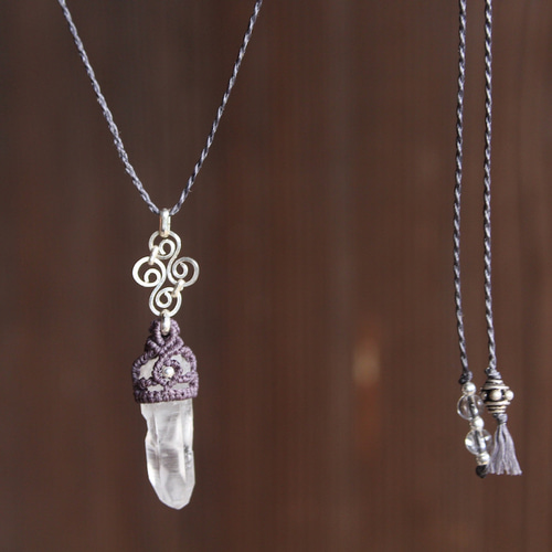 レムリアンシードクリスタル シルバー925 ワイヤーワーク 紋章