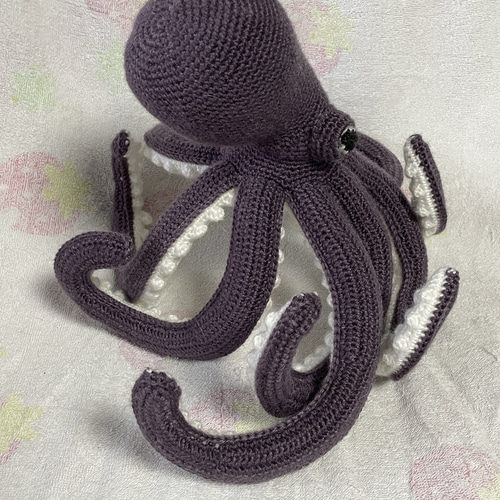 かぎ針編み海洋生物タコかわいい編みぐるみ あみぐるみ Maggie Cat