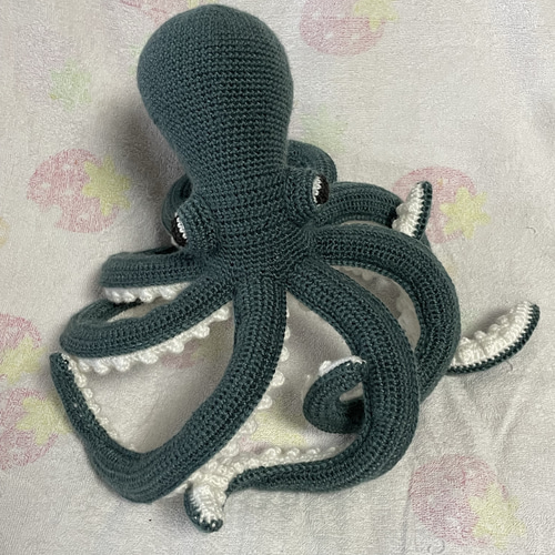 かぎ針編み海洋生物タコかわいい編みぐるみ あみぐるみ Maggie Cat