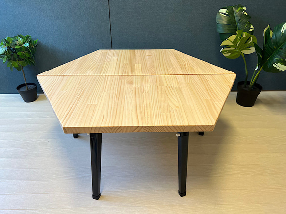 【送料無料】 ローテーブル 6角形 90cm 2分割 パイン 折りたたみ脚 HOV1764752690(13650円)