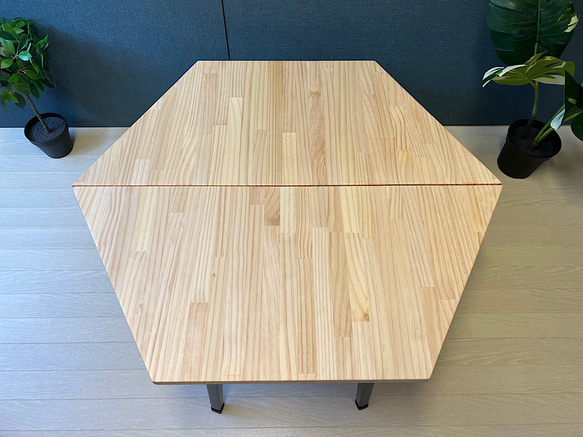 【送料無料】 ローテーブル 6角形 90cm 2分割 パイン 折りたたみ脚 HOV1764752690(13650円)