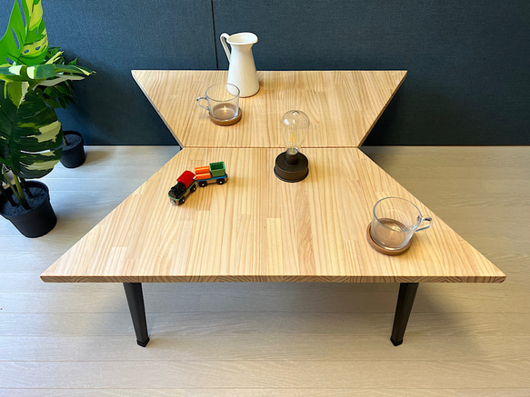 【送料無料】 ローテーブル 6角形 90cm 2分割 パイン 折りたたみ脚 HOV1764752690(13650円)