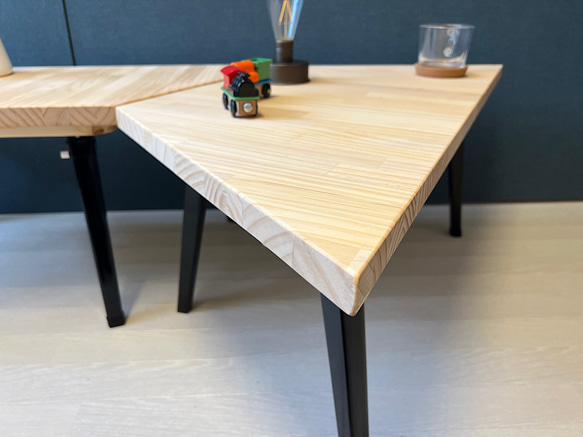 送料無料】 ローテーブル 6角形 90cm 2分割 パイン 折りたたみ脚