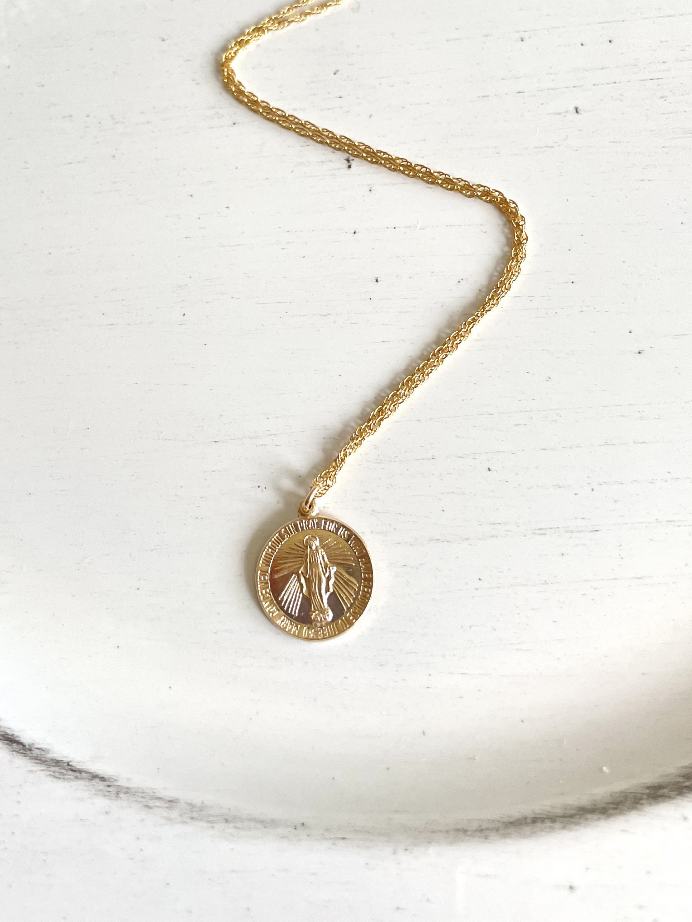 14kgf コインネックレス　不思議のメダイ