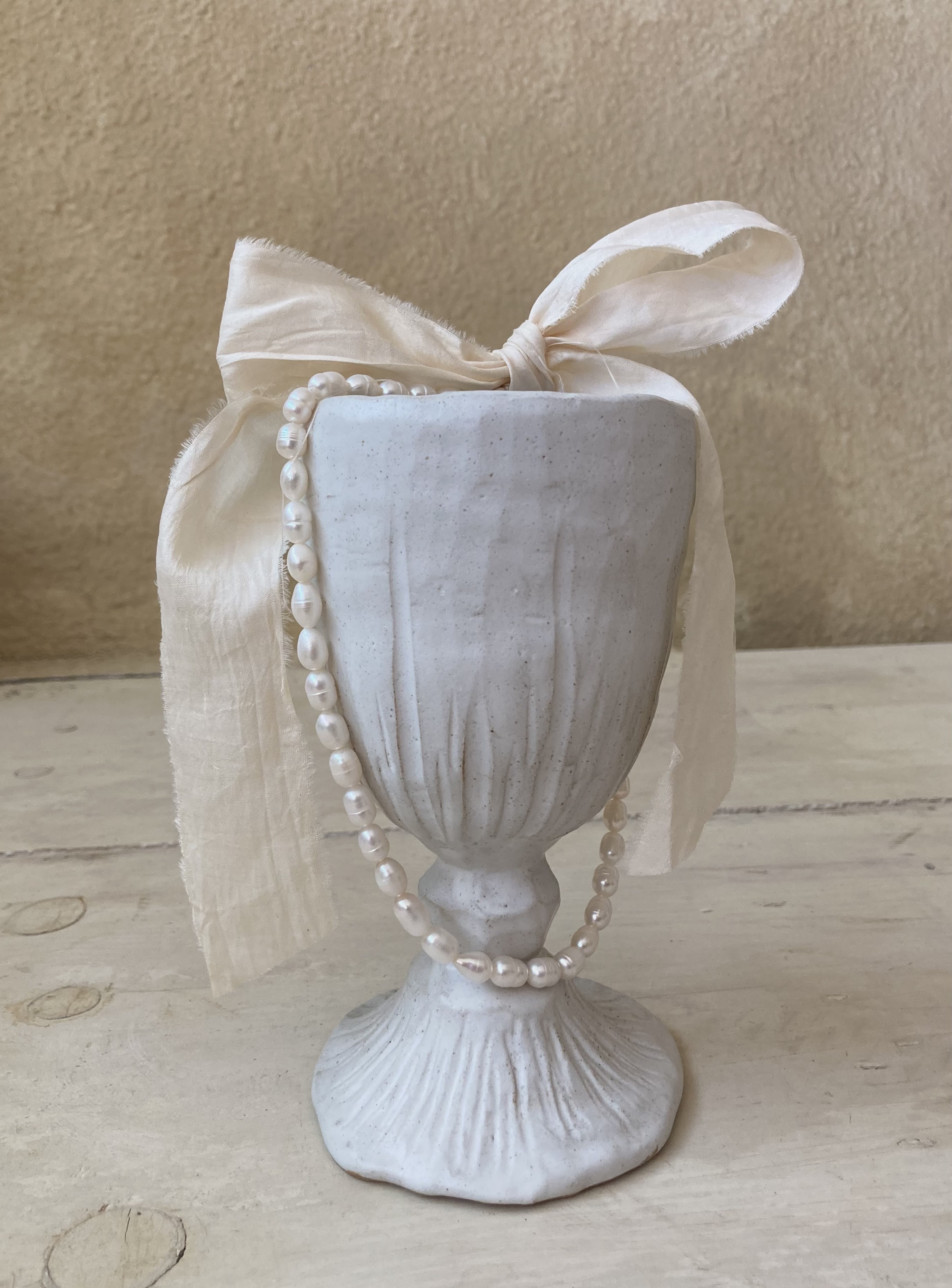 リボン ・パール・ネックレス