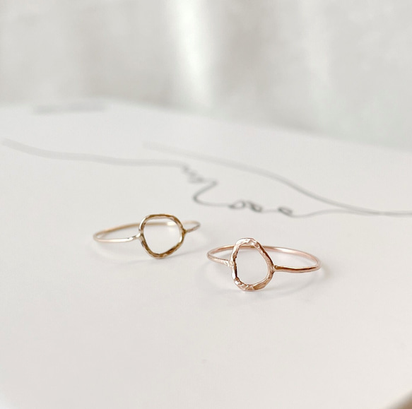 14kgf Circle ring(PG)サークルリング (ピンクゴールド) 指輪