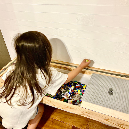 着払い】レゴテーブル／レゴ収納／プレイテーブル／キッズテーブル