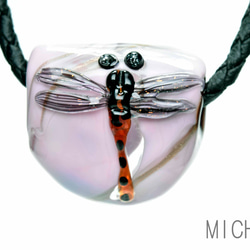 フクロウのトンボ玉 ガラスのジュエリー ペンダントトップ12868-451 ペンダントトップ フクロウのトンボ玉 ガラスのジュエリー