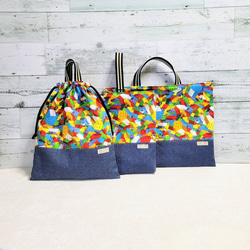 【プロフ必読！】りゅうまる　リバティ　レッスンバッグ　入園　入学　上履き袋 プロフ必読！】りゅうまる様専用 リバティ レッスンバッグ 入園 入学