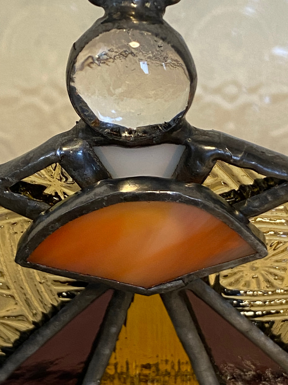 スカイブルー・イエロー　ガラスのお雛様♢ステンドグラス 8枚目の画像
