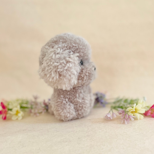 トイプードル　ビションフリーゼ　テディベア　ぬいぐるみ テディビションフリーゼ2号ちゃん ボディに詰め物をして仕上げて