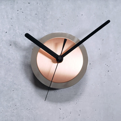 針色変更可 壁掛け時計 ネオンカラー(オレンジ)/シルバー ～ミッド