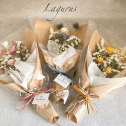 【creema限定】30センチ　ブルー  スワッグ 花束 ドライフラワー 5枚目の画像