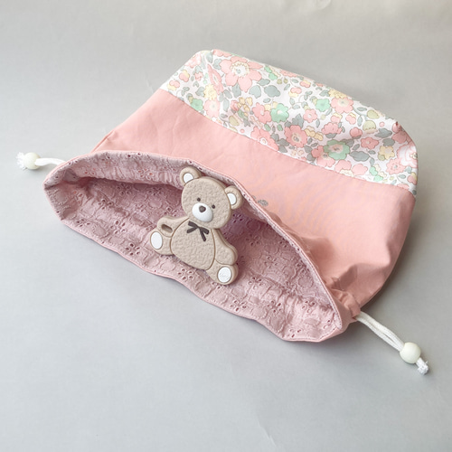 リバティお弁当袋コップ入れランチクロスランチョンマットセットピンク