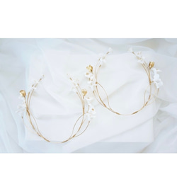 blooming headdress（gold × white） 5枚目の画像