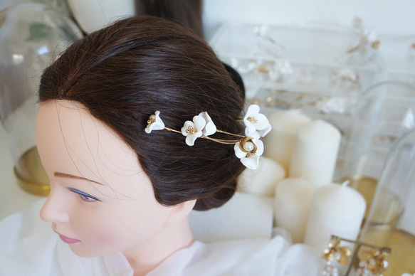 blooming headdress（gold × white） 13枚目の画像