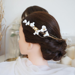 blooming headdress（gold × white） 12枚目の画像