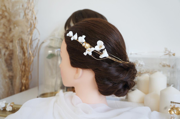 blooming headdress（gold × white） 12枚目の画像