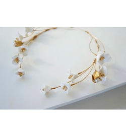 blooming headdress（gold × white） 7枚目の画像